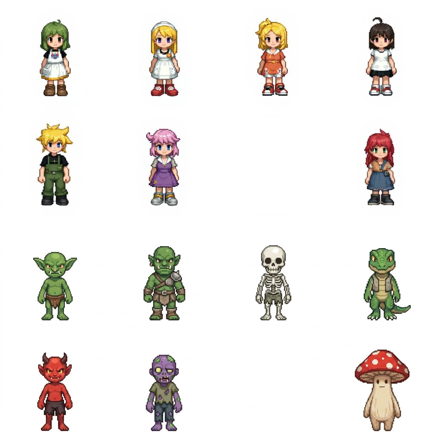 Original fill template above, the Nano Banana Pro monster version below.