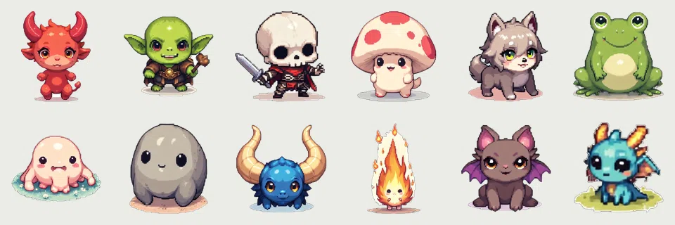 All 12 chibi monsters turning in AniSora