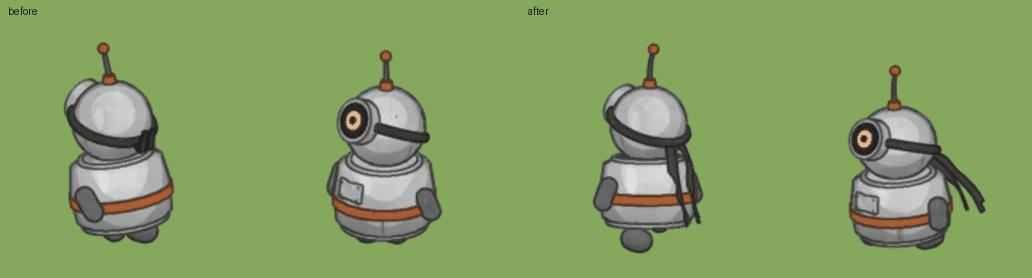 Walk, before and after