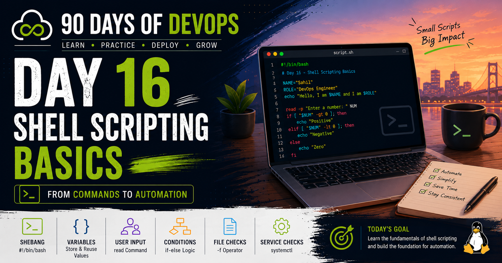 Day 16 – Shell Scripting Basics