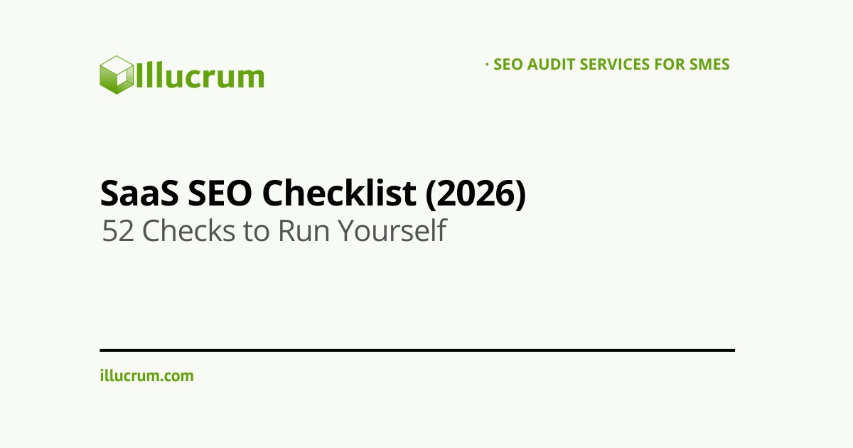 SaaS SEO Checklist (2026)