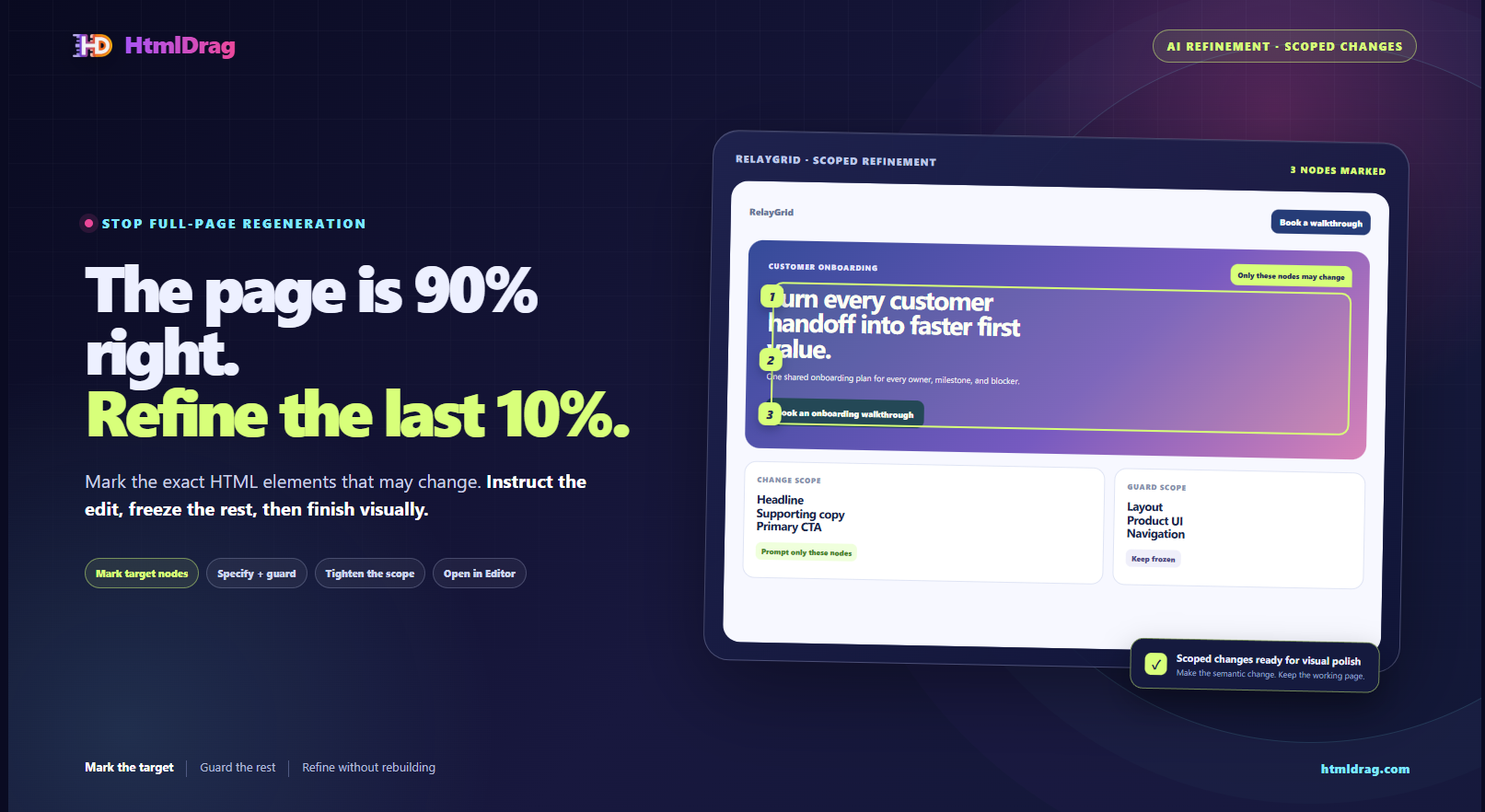 How to Make Targeted Changes to an AI-Generated Landing Page Without Rewriting the Rest