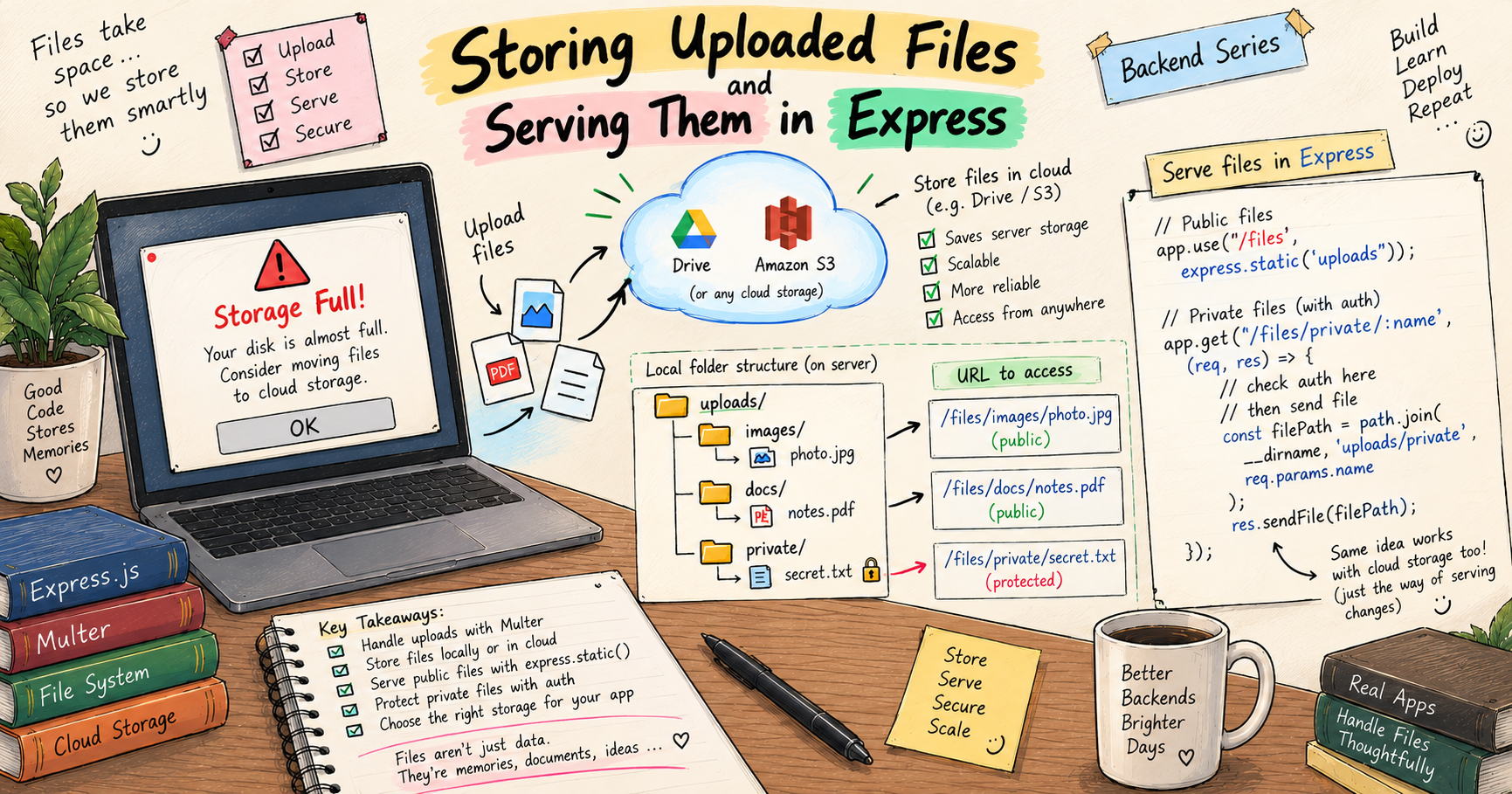 Storing Uploaded Files and Serving Them in Express
