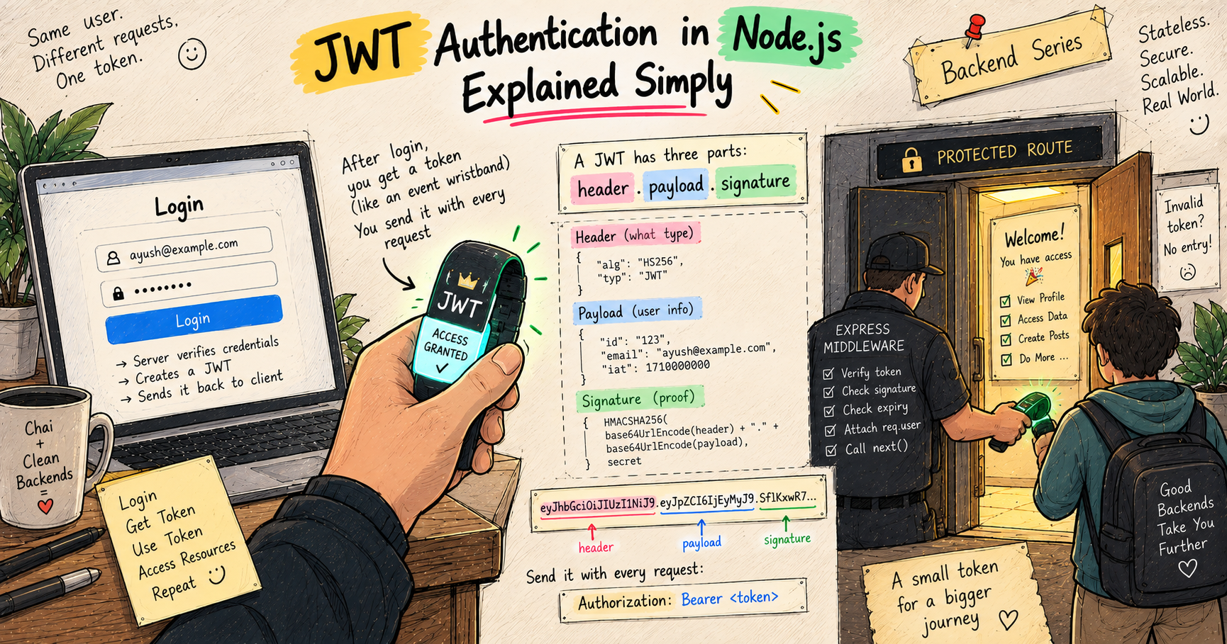 JWT Authentication in Node.js Explained Simply