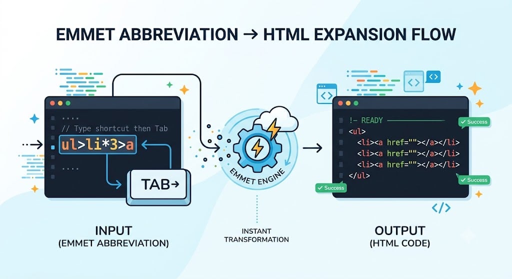 Emmet for HTML: A Beginner’s Guide to Writing Faster Markup