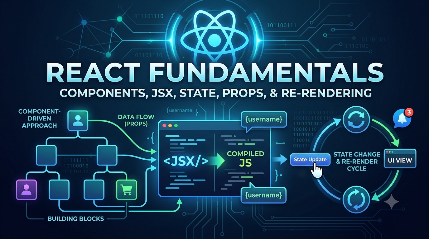 React Fundamentals: Components, JSX, State, and Re-rendering