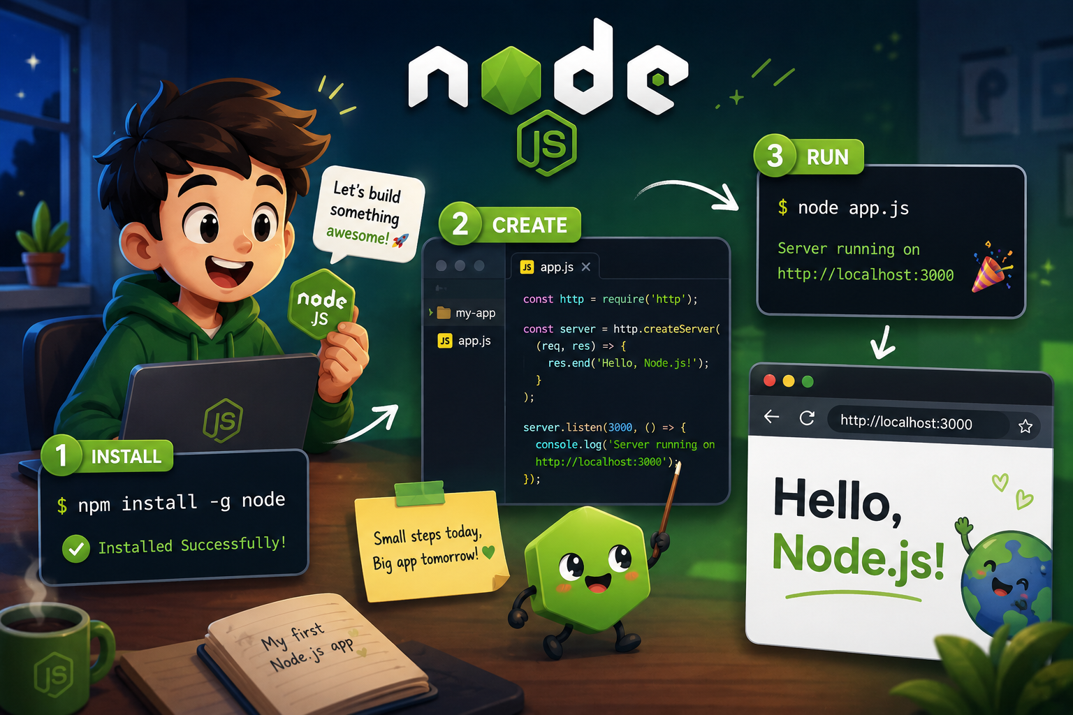 Setting Up Your First Node.js Application Step-by-Step
