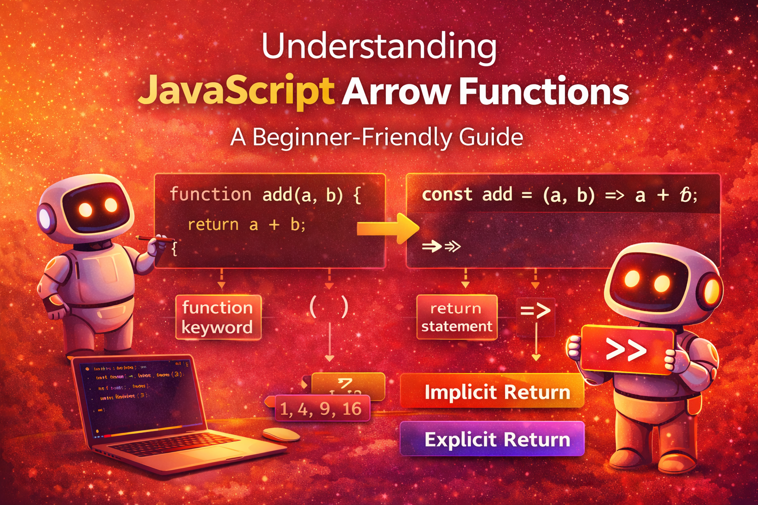 Understanding JavaScript Arrow Functions — A Beginner-Friendly Guide with Examples and Output