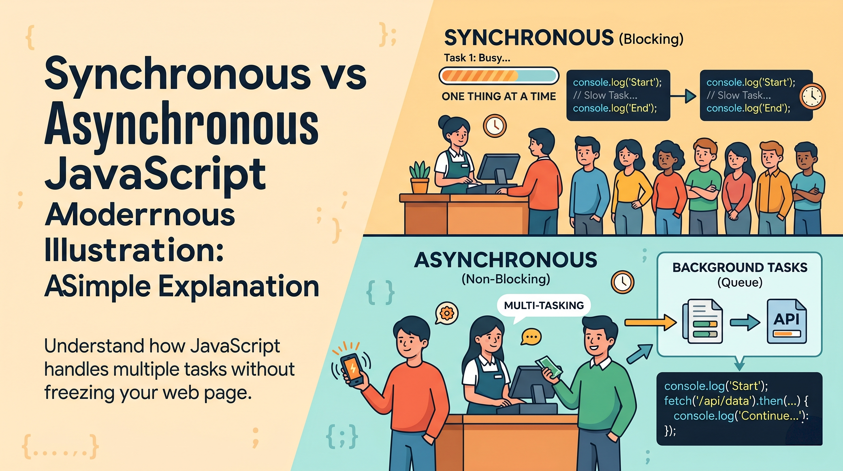 Synchronous vs Asynchronous JavaScript: A Simple Explanation
