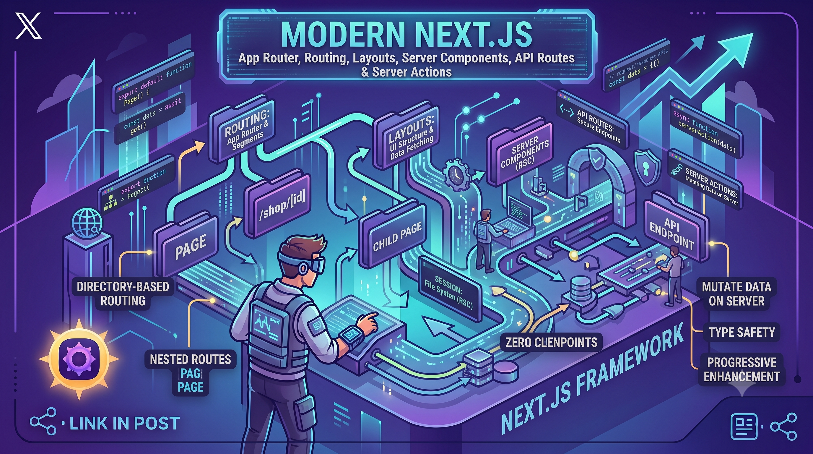 Modern Next.js: Routing, Layouts, Server Components, API Routes & Server Actions