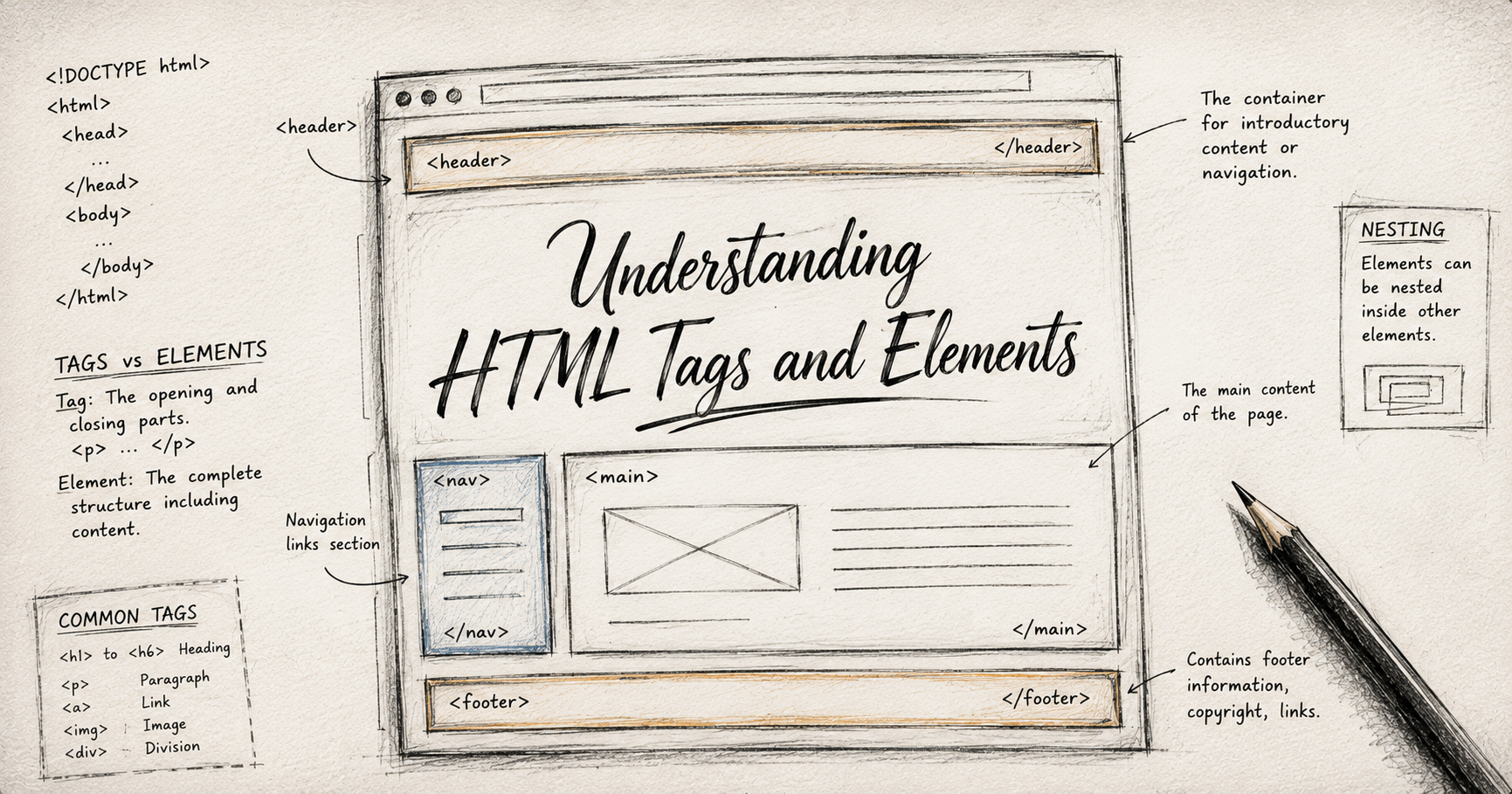 Understanding HTML tags and Elements