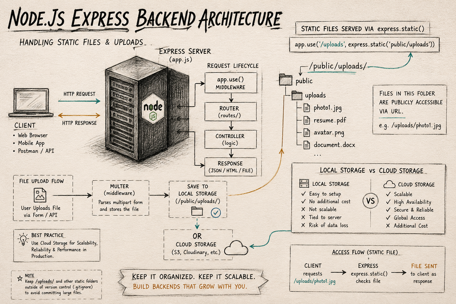 Storing Uploaded Files and Serving Them in Express