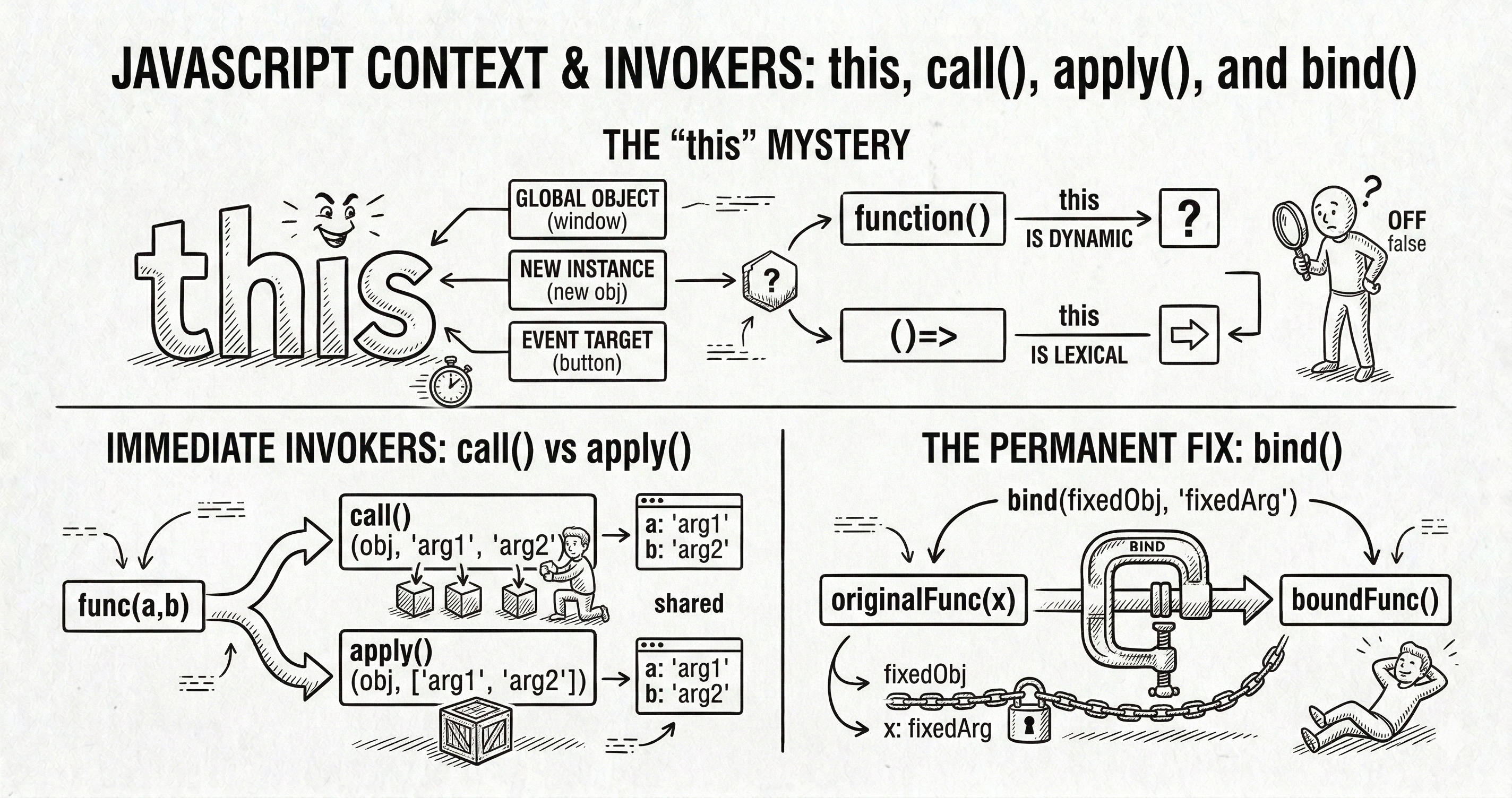 The Magic of this, call(), apply(), and bind() in JavaScript
