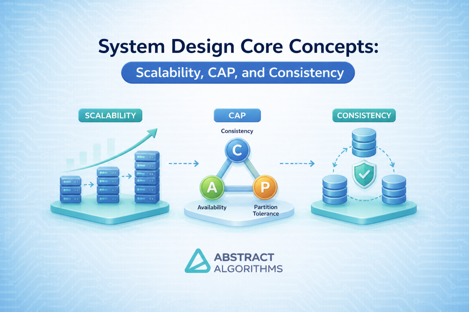 Consic Caps System Design Core Concepts: Scalability, CAP, and Consistency