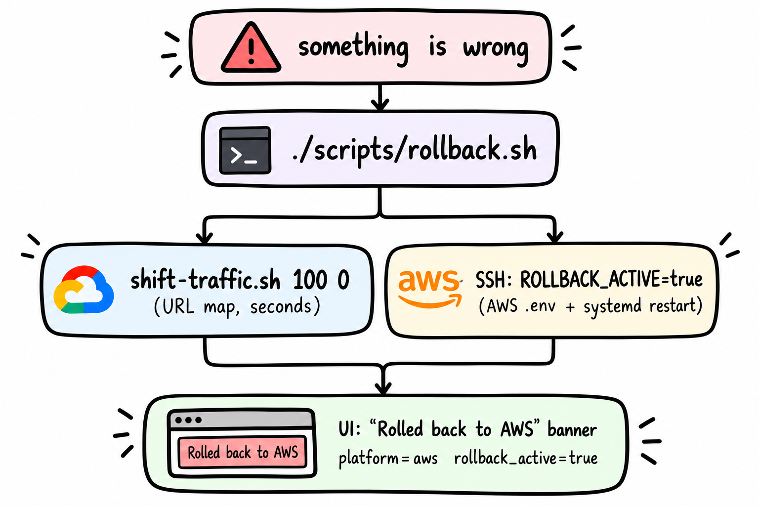 Image demonstrating instant rollback
