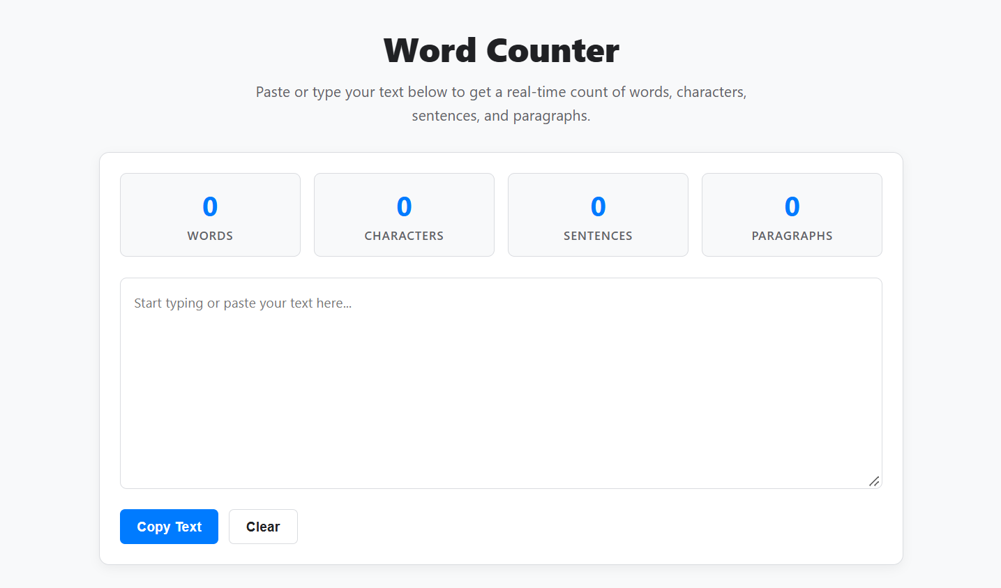Word Counter Tool