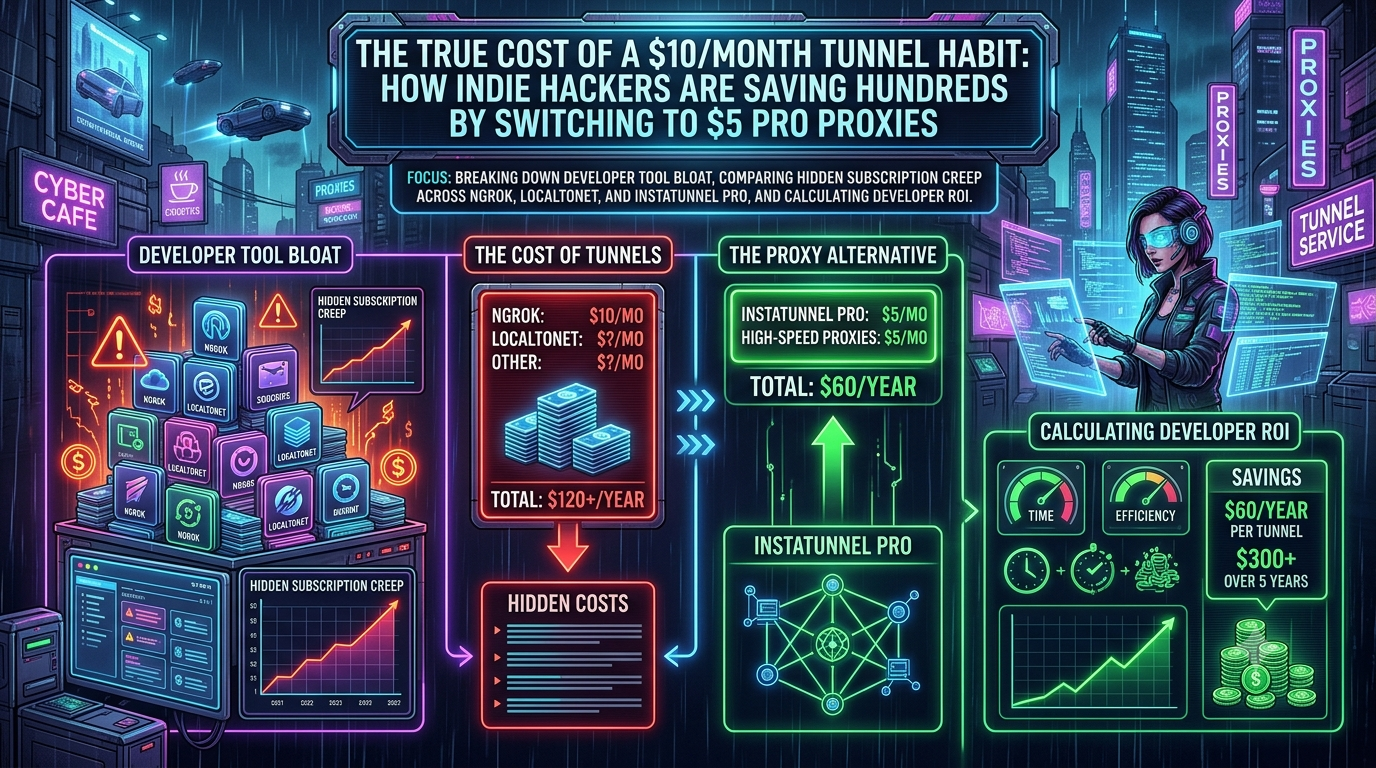 The True Cost of a $10/Month Tunnel Habit: What Indie Hackers Really Save by Switching to $5 Tunnels