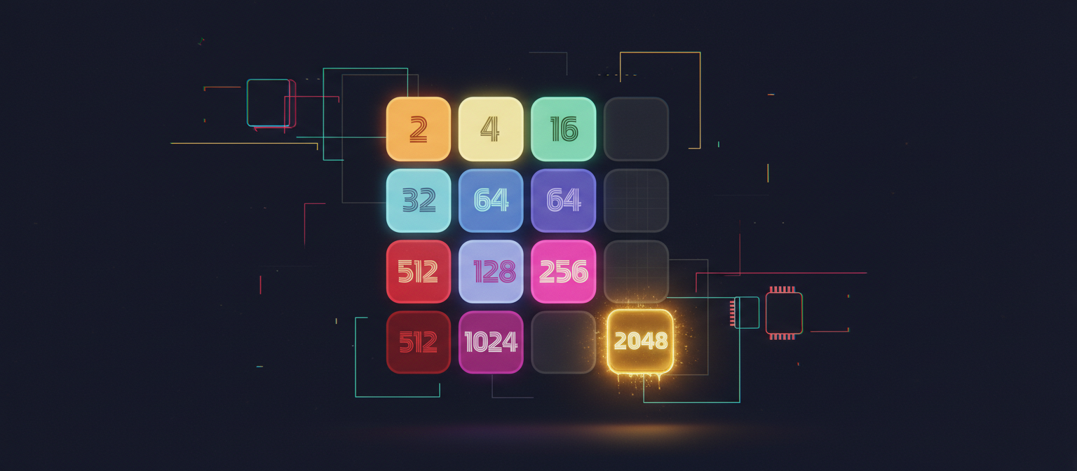 Building 2048 in React — Tile Merge Logic, Direction Rotation, and localStorage Best Score