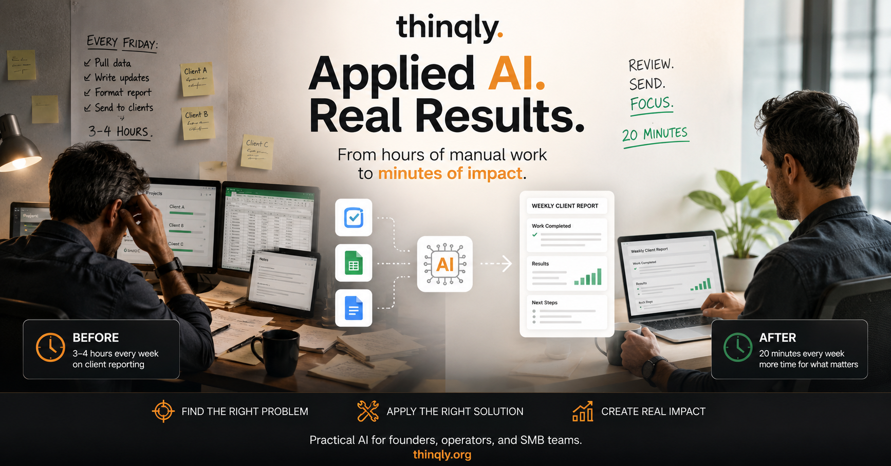 Before and After: What One Business Bottleneck Looks Like When AI Is Applied