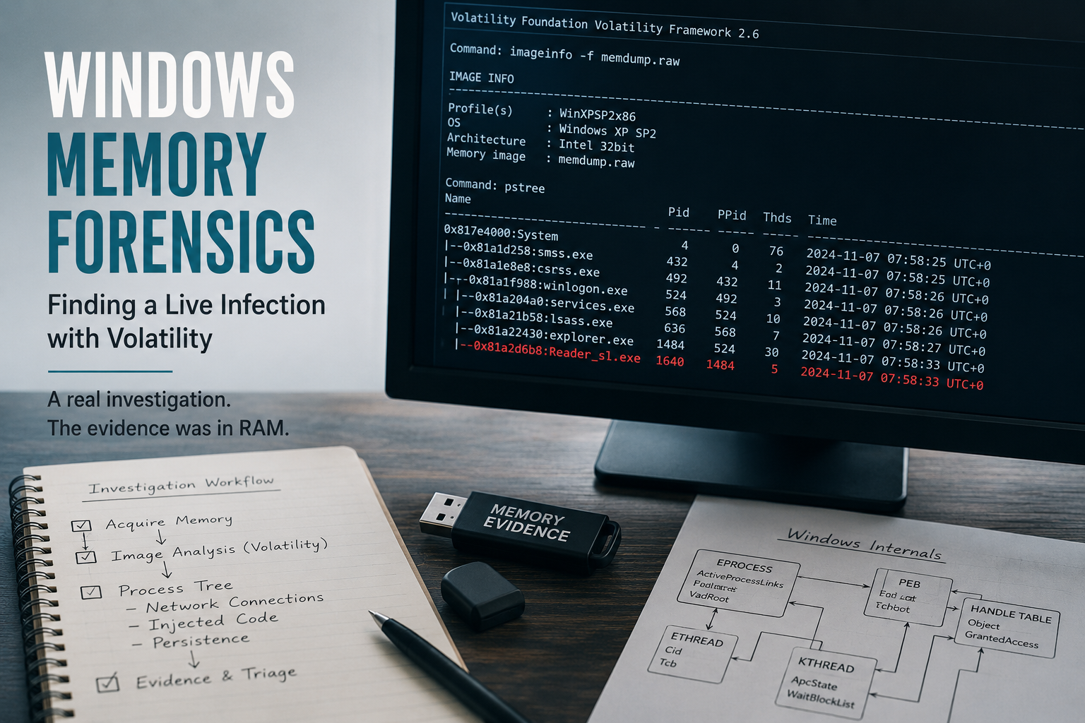 Windows Memory Forensics: Finding a Live Infection with Volatility