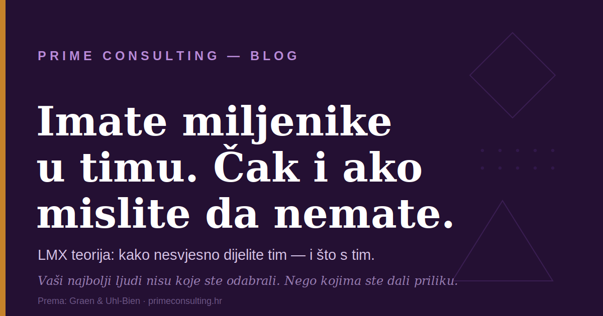 Imate miljenike u timu. Čak i ako mislite da nemate.