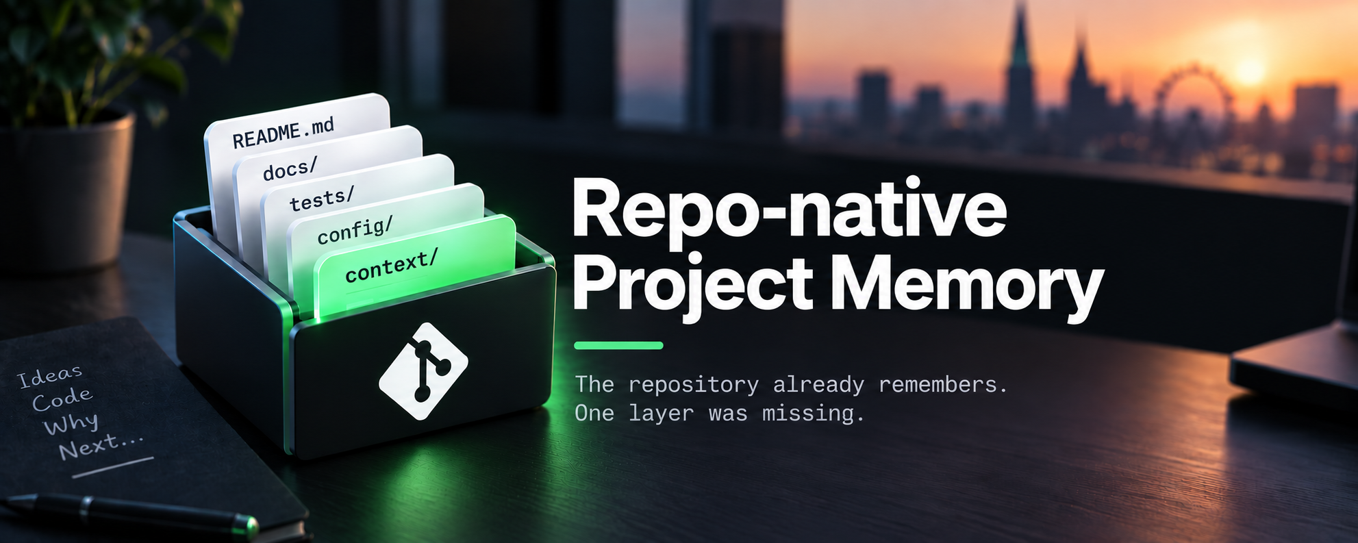 Your repository already is your project's memory. One layer was missing.