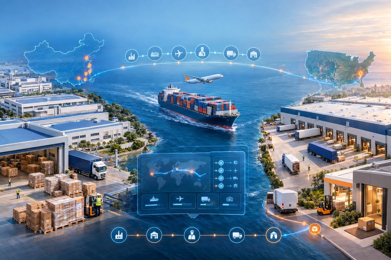 Door-to-Door Shipping China to USA With AEB Logistics