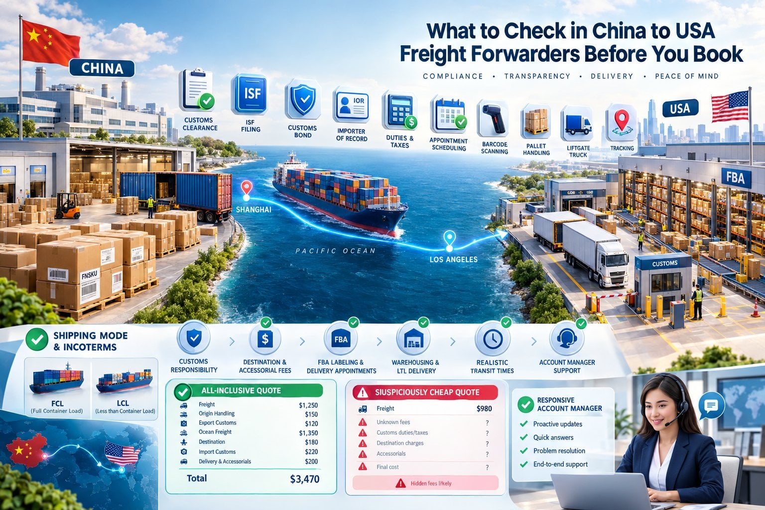 What to Check in China to USA Freight Forwarders Before You Book