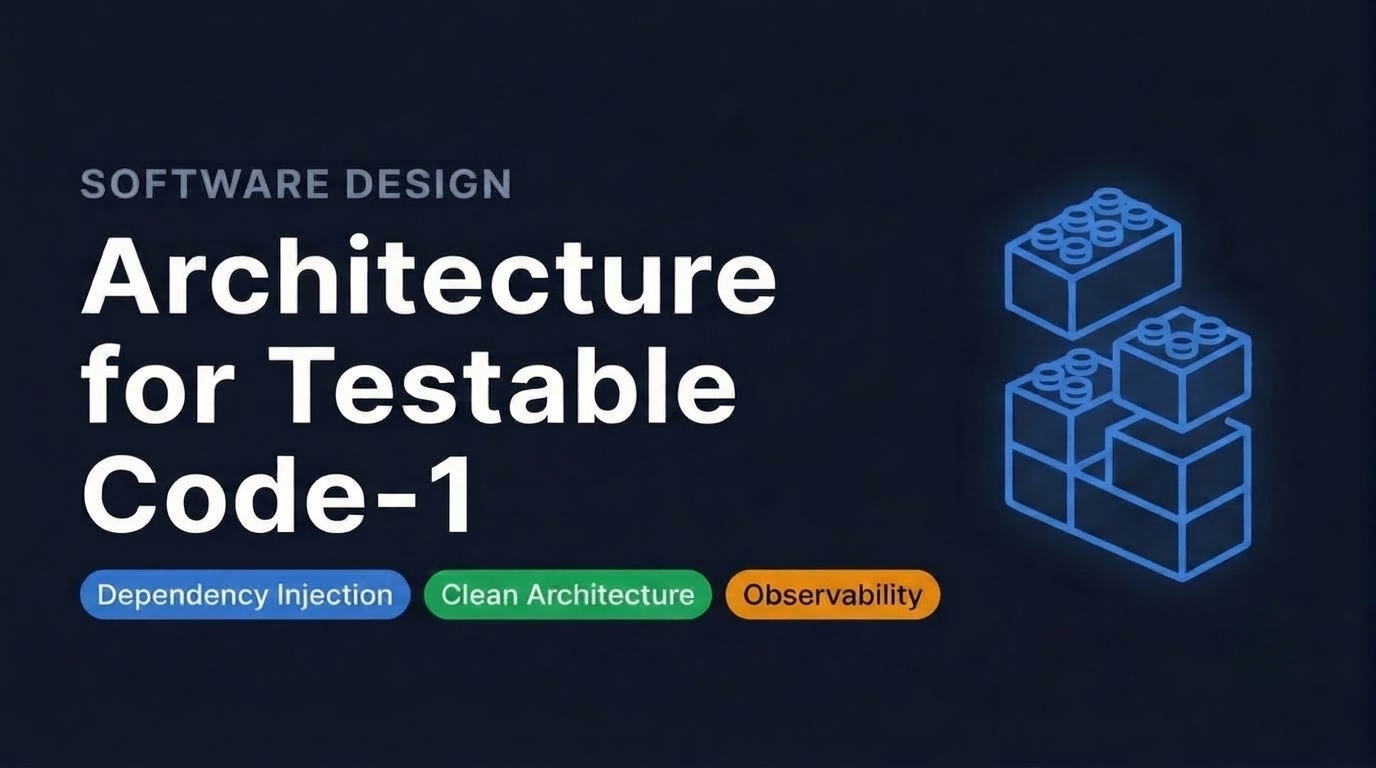 Architecture for Testable Code (Part 1: The Core Patterns)