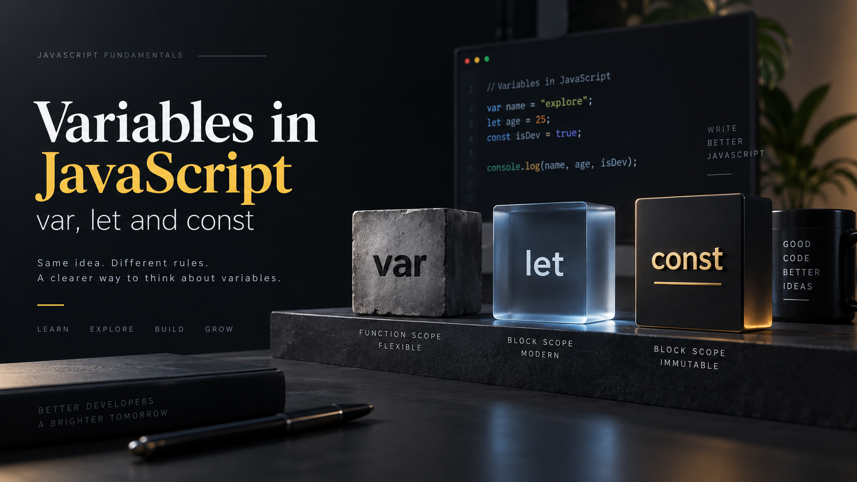 Variables in JavaScript: var, let and const