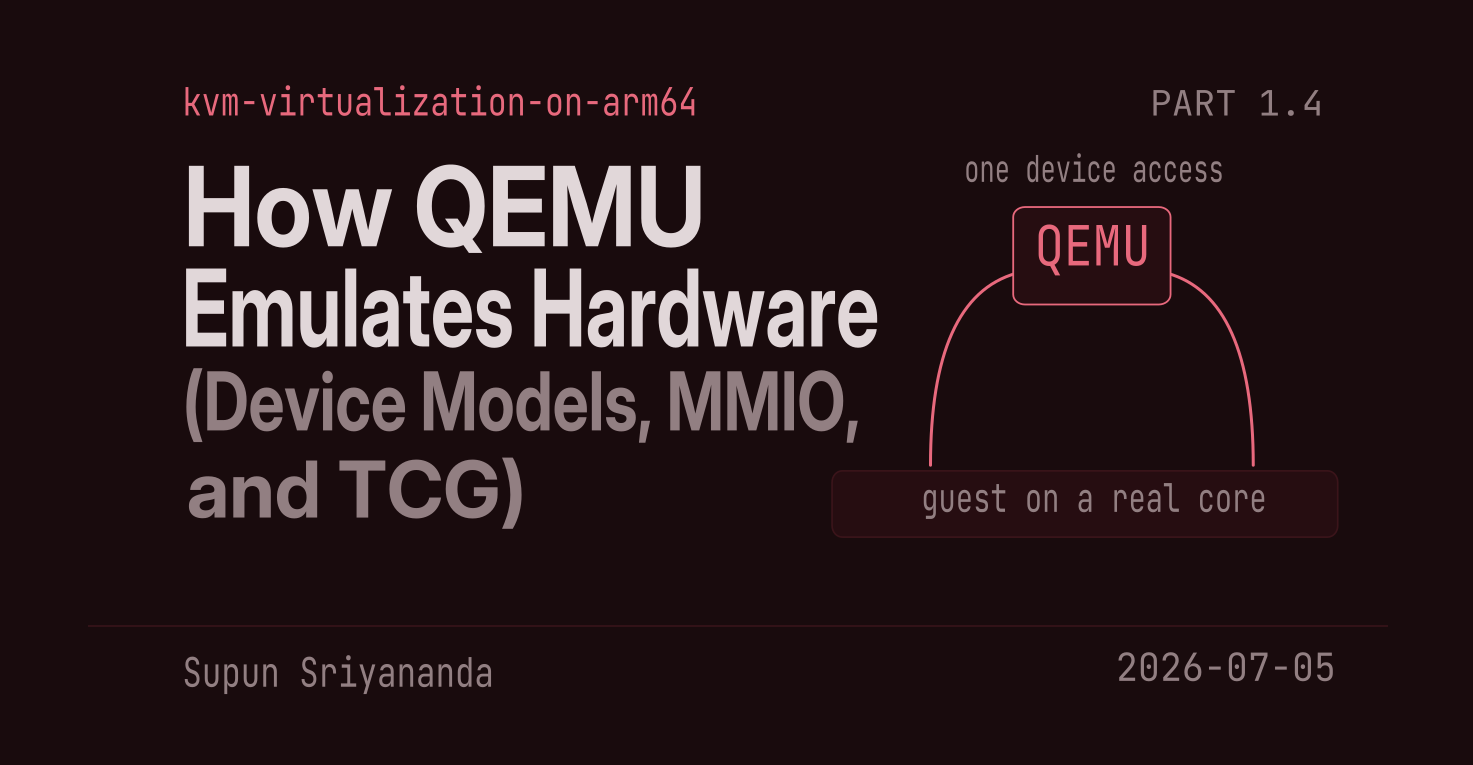 How QEMU Emulates Hardware: Device Models, MMIO, and TCG