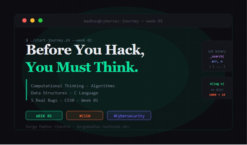 Before You Hack, You Must Think — Week 01: Computing Fundamentals