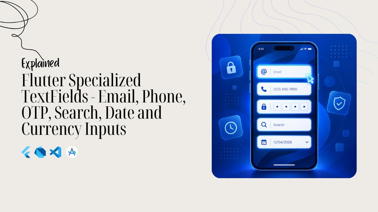 Flutter Specialized TextFields – Email, Phone, OTP, Search, Date and Currency Inputs