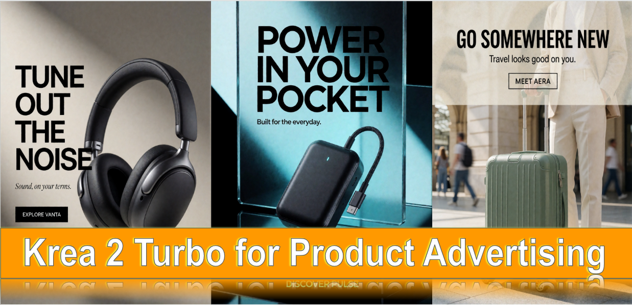 Krea 2 Turbo: Text-to-Image - 5 Experiments for Product Advertising