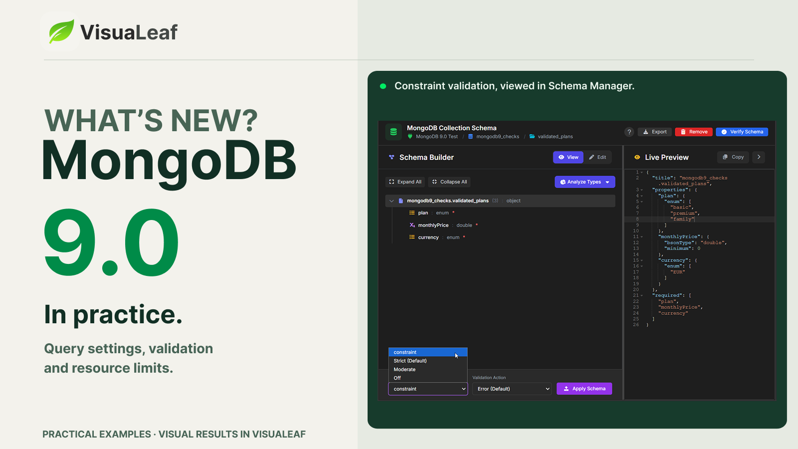 MongoDB 9.0 in Practice: Query Settings, Validation, and Resource Limits