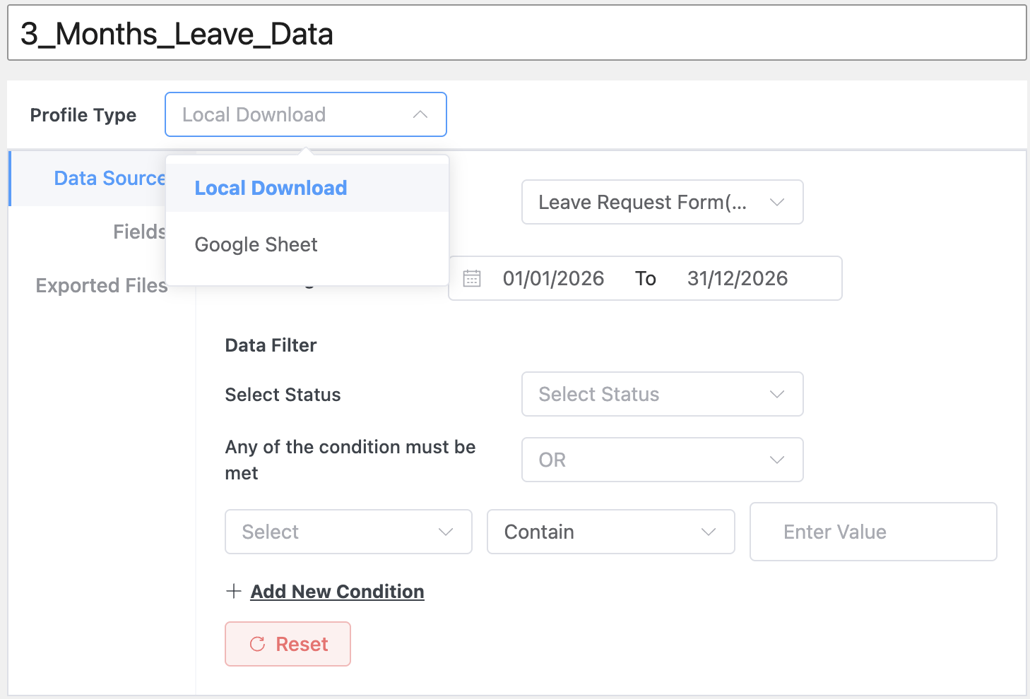 Options to Export Submissisons in Form Vibes Pro
