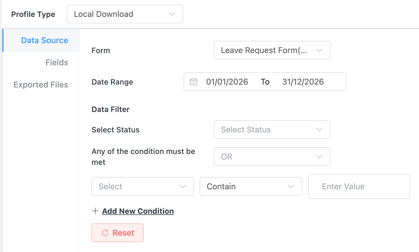 Data Source Settings in Form Vibes Pro