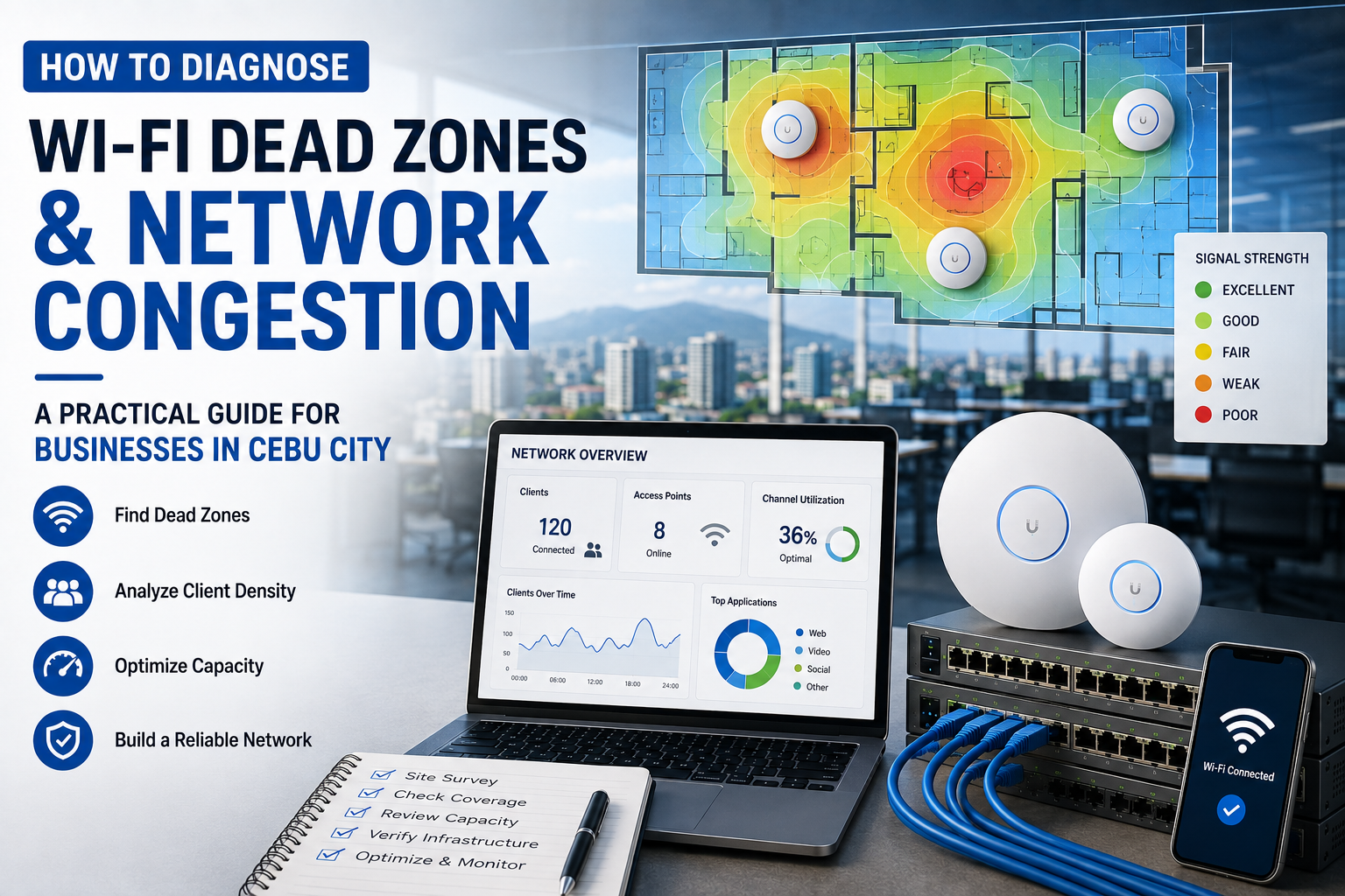 How to Diagnose Wi-Fi Dead Zones and Network Congestion in Business Networks