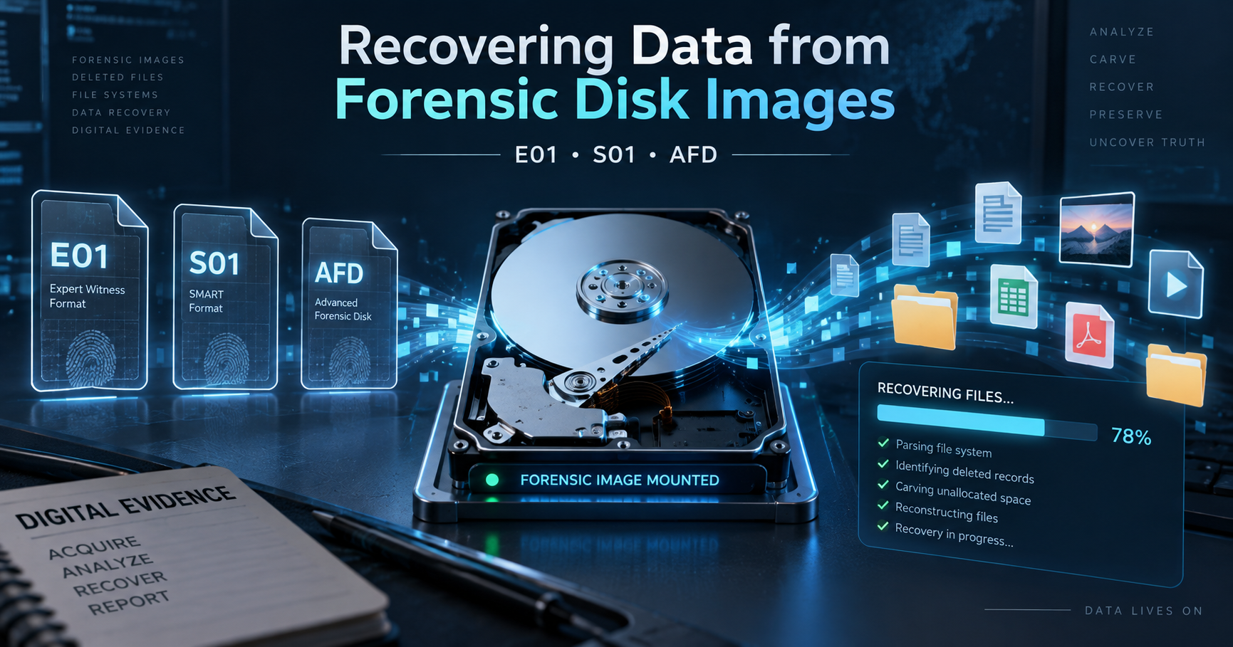 How to Recover Deleted Files from E01, S01, and AFD Forensic Disk Images