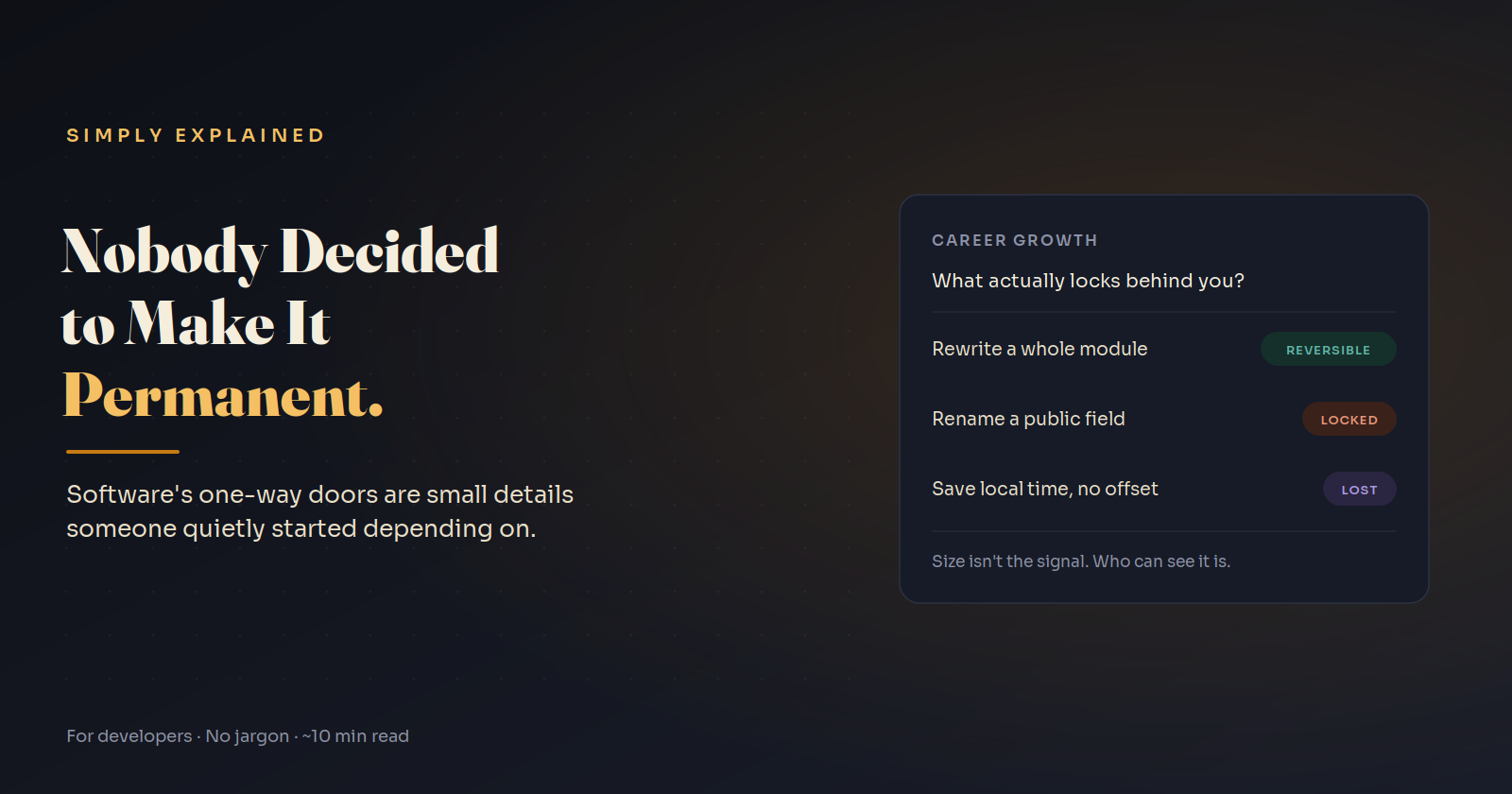 The 3-Line Diff That's Harder to Undo Than Your Rewrite