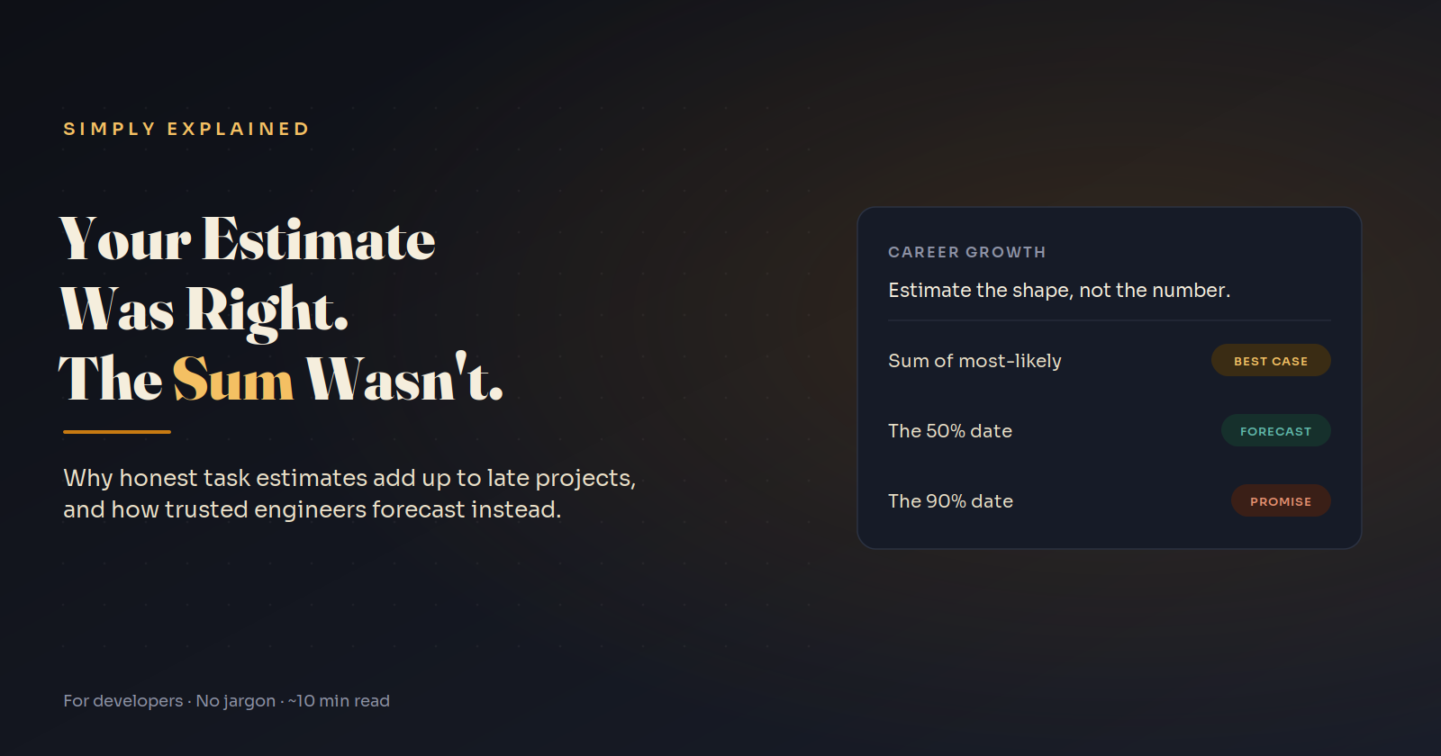 Why Software Estimates Are Always Wrong: It's the Addition, Not the Guess