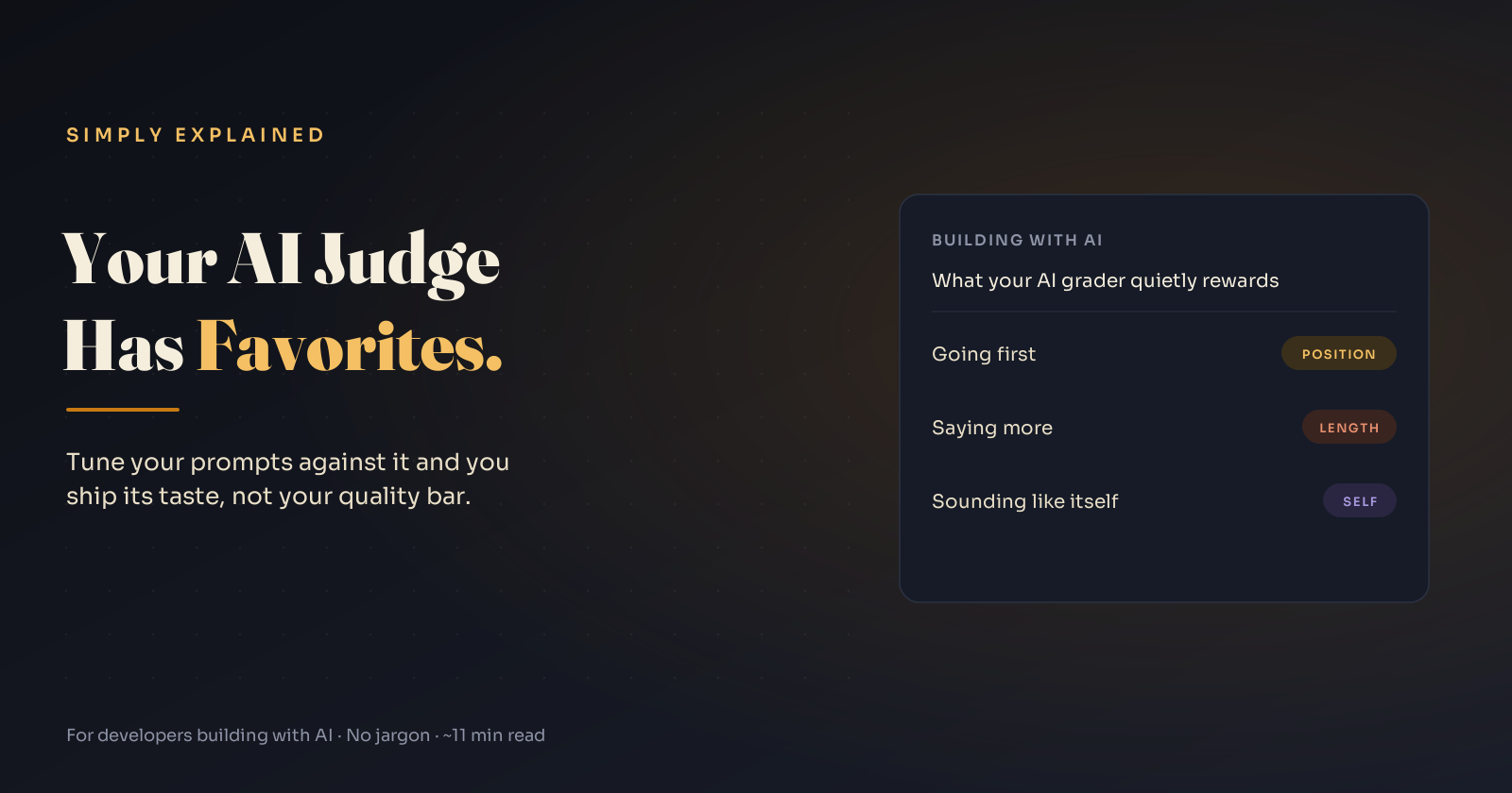 LLM-as-a-Judge Bias: Why Your Eval Score Climbs While Your Answers Get Worse