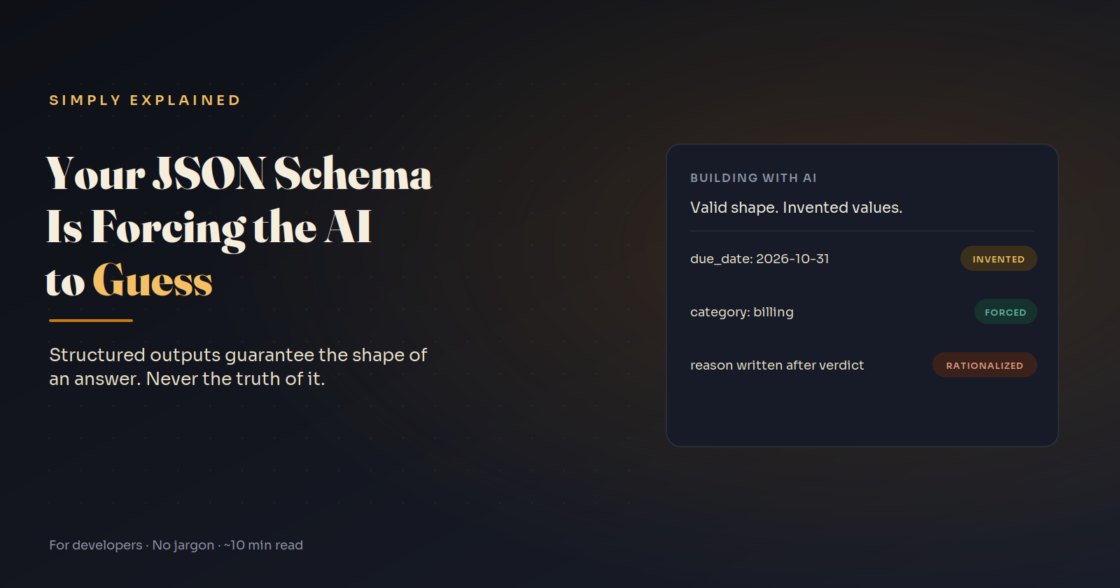 Structured Outputs Still Hallucinate: Designing LLM Schemas That Can Say "I Don't Know"