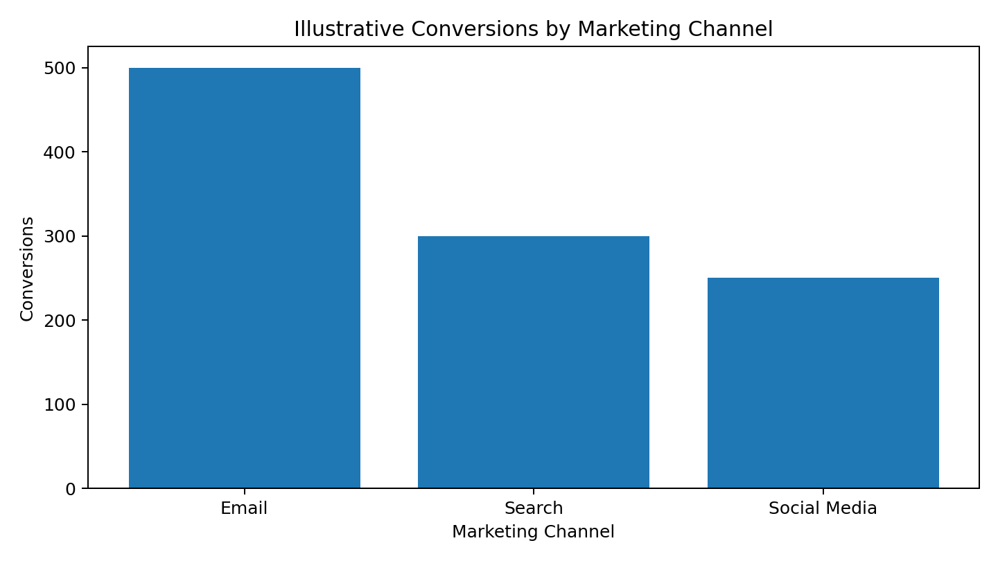 Illustrative Conversions by Marketing Channel Potential Output