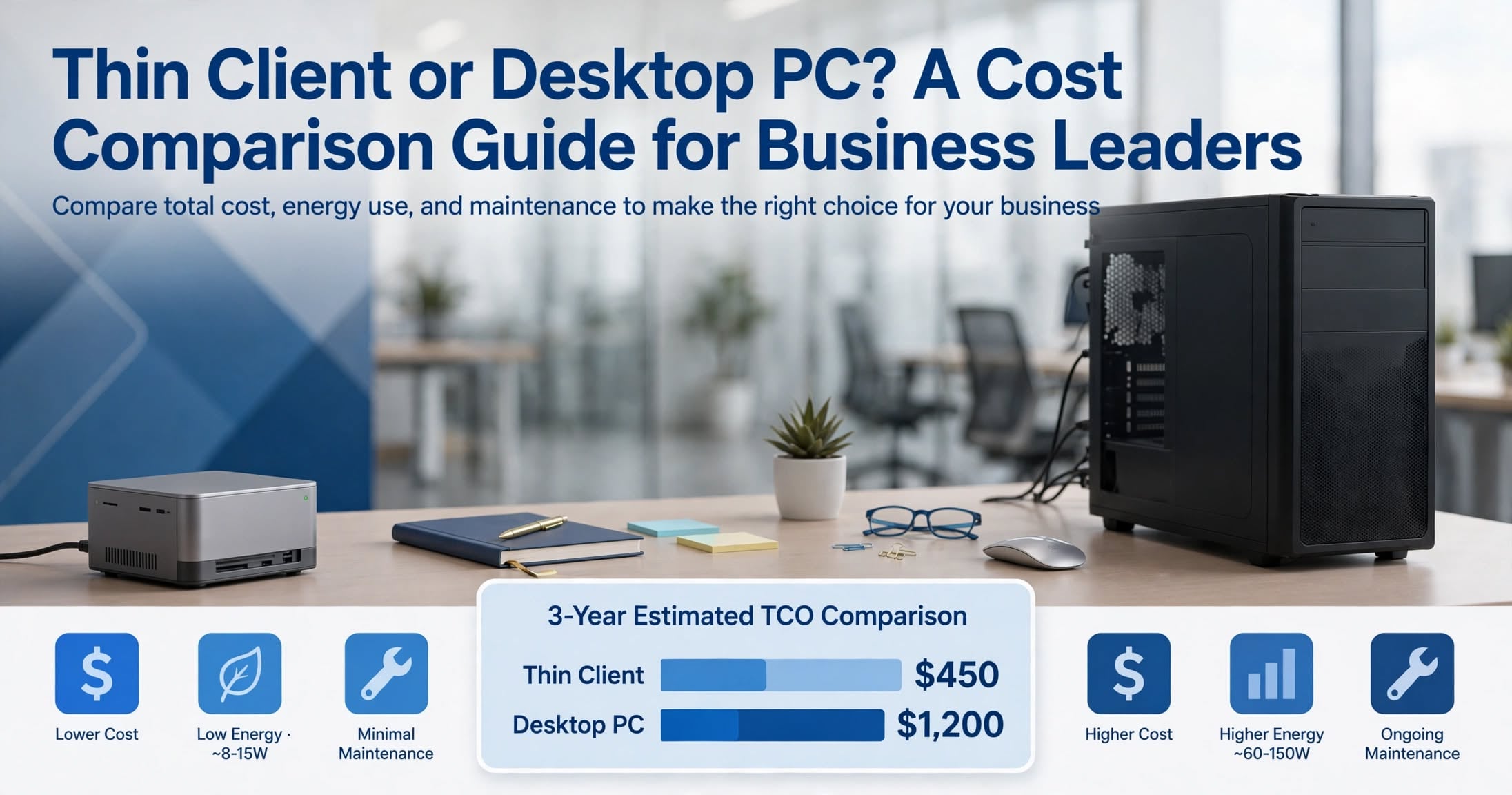 Thin Client or Desktop PC? A Cost Comparison Guide for Business Leaders