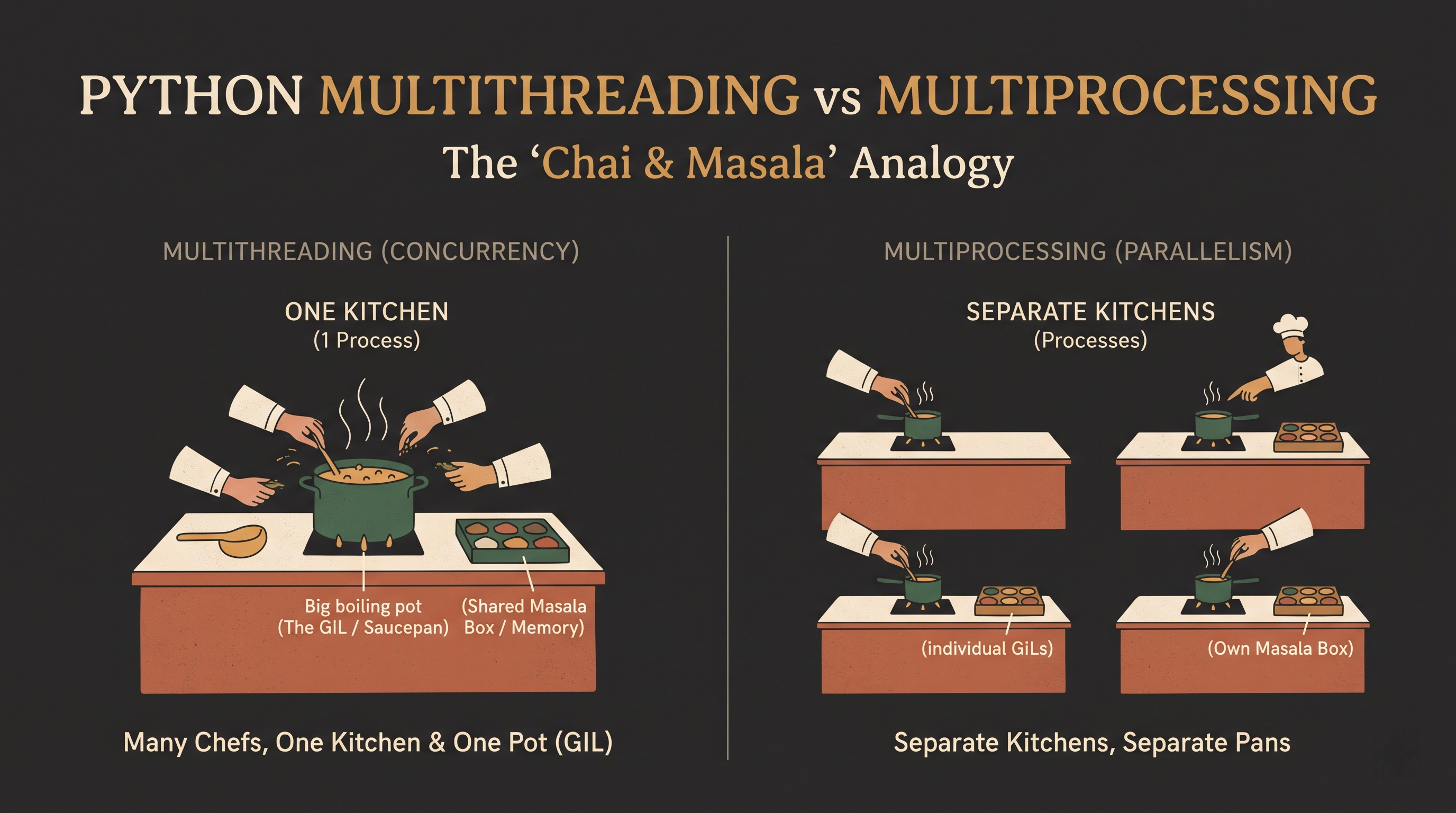 Python Multithreading vs Multiprocessing