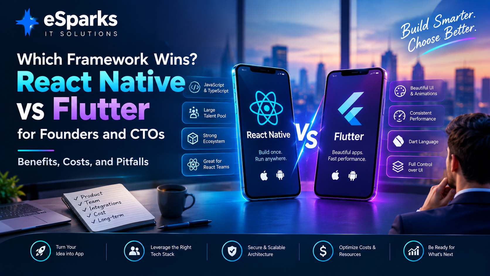 Which Framework Wins? React Native vs Flutter for Founders and CTOs