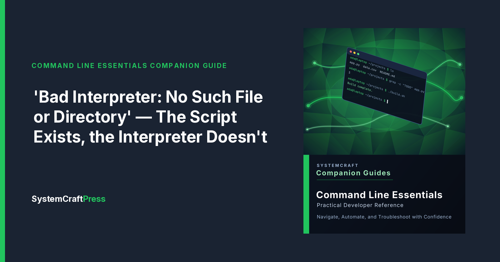 'Bad Interpreter: No Such File or Directory' — The Script Exists, the Interpreter Doesn't
