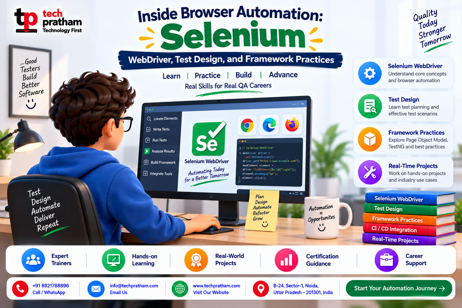 Inside Browser Automation: Selenium WebDriver, Test Design, and Framework Practices