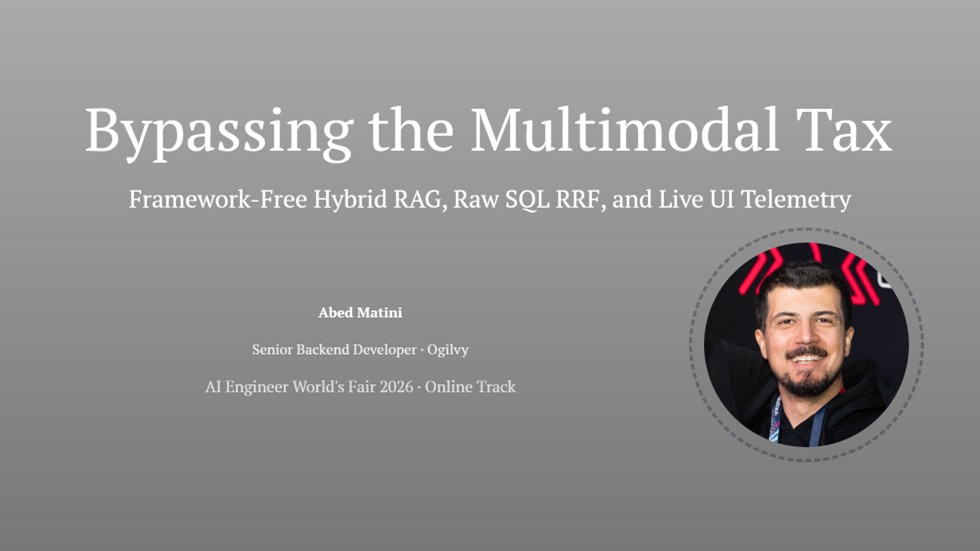 Bypassing the Multimodal Tax: Framework-Free Hybrid RAG, Raw SQL RRF, and Live UI Telemetry